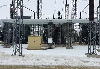 transformer in cold winter